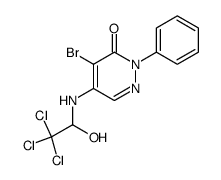 4-bromo-2-phenyl-5-(2,2,2-trichloro-1-hydroxy-ethylamino)-2H-pyridazin-3-one Structure