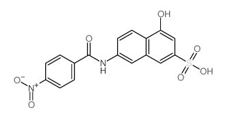 2-Naphthalenesulfonicacid, 4-hydroxy-7-[(4-nitrobenzoyl)amino]- structure
