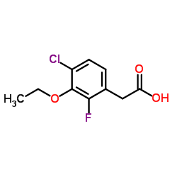 (4-Chloro-3-ethoxy-2-fluorophenyl)acetic acid Structure