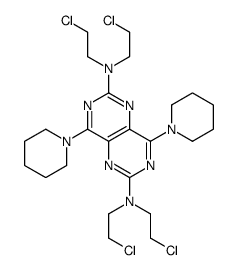 2,6-Bis(bis-(2-chloroethyl)amino)-4,8-dipiperidino-pyrimido(5,4-d)pyrimidine structure