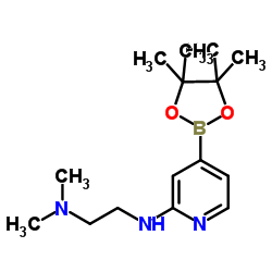 N,N-Dimethyl-N'-[4-(4,4,5,5-tetramethyl-1,3,2-dioxaborolan-2-yl)-2-pyridinyl]-1,2-ethanediamine Structure