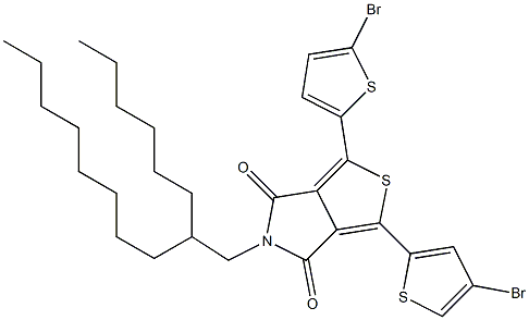1-(4-Bromothiophen-2-yl)-3-(5-bromothiophen-2-yl)-5-(2-hexyldecyl)-4H-thieno-[3,4-c]pyrrole-4,6(5H)-dione Structure
