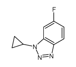 1-Cyclopropyl-6-fluoro-1,2,3-benzotriazole结构式