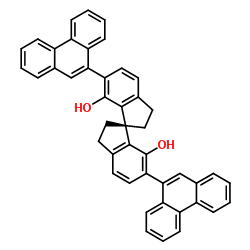 (R)-2,2',3,3'-Tetrahydro-6,6'-di-9-phenanthrenyl-1,1'-spirobi[1H-indene]-7,7'-diol Structure