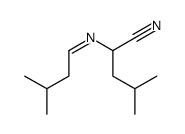 4-methyl-2-(3-methylbutylideneamino)pentanenitrile Structure