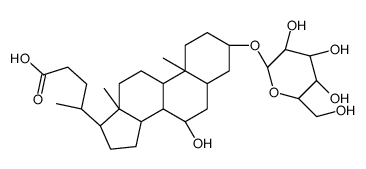 3-glucosido-chenodeoxycholic acid Structure