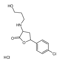 5-(4-chlorophenyl)-3-(3-hydroxypropylamino)oxolan-2-one,hydrochloride Structure