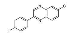 6-chloro-2-(4-fluorophenyl)quinoxaline结构式