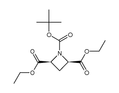 1-tert-butyl 2,4-diethyl cis-azetidine-1,2,4-tricarboxylate结构式