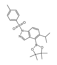 5-isopropyl-4-(4,4,5,5-tetramethyl-1,3,2-dioxaborolan-2-yl)-1-tosyl-1H-indazole Structure