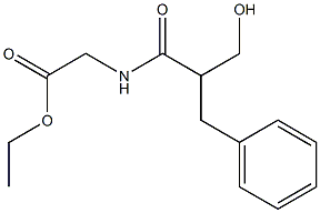 ethyl 2-(2-benzyl-3-hydroxypropanaMido)acetate structure