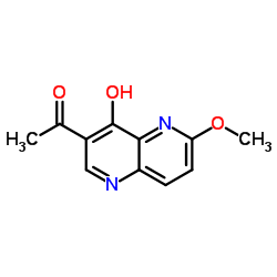 1-(4-羟基-6-甲氧基-1,5-萘啶-3-基)乙酮图片