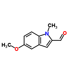 5-Methoxy-1-methyl-1H-indole-2-carbaldehyde结构式