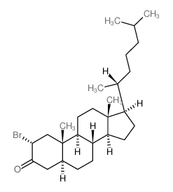 Cholestan-3-one,2-bromo-, (2a,5a)- Structure