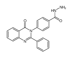 4-(4-oxo-2-phenylquinazolin-3-yl)benzohydrazide结构式