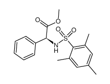 methyl (S)-α-(((2,4,6-trimethylphenyl)sulfonyl)amino)benzeneacetate结构式