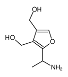 2-(1-aminoethyl)furan-3,4-diyldimethanol结构式