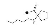 2-n-butyl-1,3-diazaspiro(4.4)nonan-4-one Structure