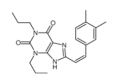 8-[(E)-2-(3,4-dimethylphenyl)ethenyl]-1,3-dipropyl-7H-purine-2,6-dione结构式