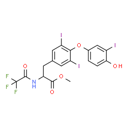 METHYL 3-(4-(4-HYDROXY-3-IODOPHENOXY)-3,5-DIIODOPHENYL)-2-(2,2,2-TRIFLUOROACETAMIDO)PROPANOATE Structure
