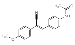 Acetamide,N-[4-[2-cyano-2-(4-methoxyphenyl)ethenyl]phenyl]- Structure