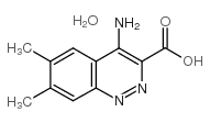 3-Cinnolinecarboxylic acid, 4-amino-6,7-dimethyl-, hydrate structure