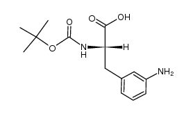 (S)-3-(3-氨基苯基)-2-((叔丁氧羰基)氨基)丙酸结构式