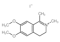 Isoquinolinium,3,4-dihydro-6,7-dimethoxy-1,2-dimethyl-, iodide (1:1)结构式
