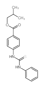 Benzoic acid,4-[[(phenylamino)thioxomethyl]amino]-, 2-methylpropyl ester structure