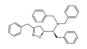 (5S,1'S)-3-phenylmethyl-5-(1'-N,N-dibenzylamino-2'-phenylethyl)-2-isoxazoline Structure