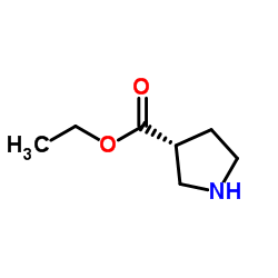 (R)-吡咯烷-3-甲酸乙酯结构式