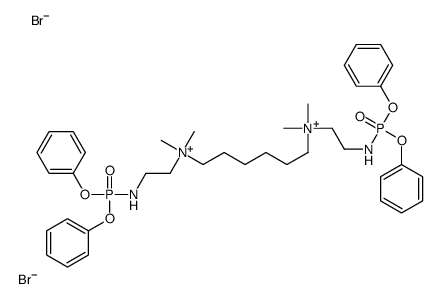 2-(diphenoxyphosphorylamino)ethyl-[6-[2-(diphenoxyphosphorylamino)ethyl-dimethylazaniumyl]hexyl]-dimethylazanium,dibromide Structure