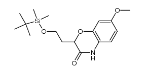 2-(2-tert-butyldimethylsiloxyethyl)-3,4-dihydro-7-methoxy-3-oxo-2H-1,4-benzoxazine Structure