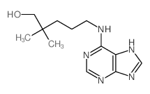 1-Pentanol,2,2-dimethyl-5-(9H-purin-6-ylamino)- Structure