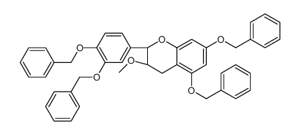 (2R-trans)-2-[3,4-bis(phenylmethoxy)phenyl]-3,4-dihydro-3-methoxy-5,7-bis(phenylmethoxy)-2H-1-benzopyran Structure