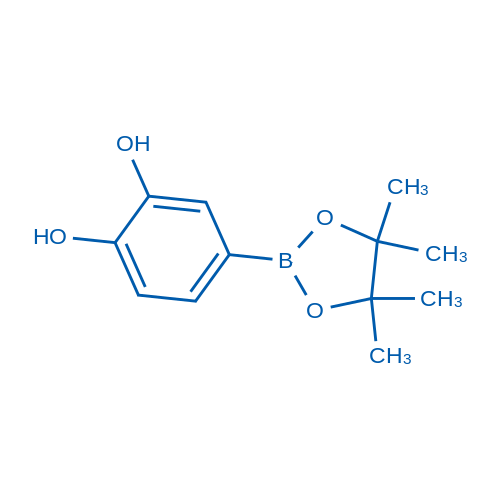 4-(4,4,5,5-四甲基-1,3,2-二氧硼杂环戊烷-2-基)苯-1,2-二酚结构式