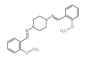 1,4-Piperazinediamine,N1,N4-bis[(2-methoxyphenyl)methylene]- Structure