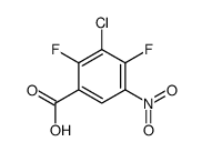 3-chloro-2,4-difluoro-5-nitrobenzoic acid结构式