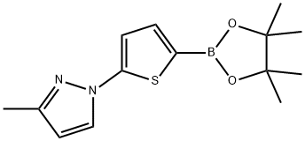 5-(3-Methyl-1H-Pyrazol-1-yl)thiophene-2-boronic acid pinacol ester结构式