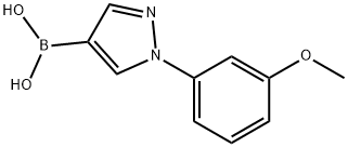 1-(3-Methoxyphenyl)-1H-pyrazole-4-boronic acid结构式