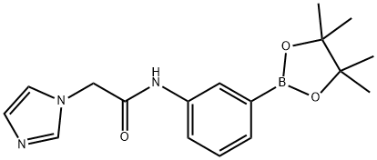 2-(1H-imidazol-1-yl)-N-(3-(4,4,5,5-tetramethyl-1,3,2-dioxaborolan-2-yl)phenyl)acetamide Structure