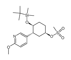 (1R,3R,4S)-4-((tert-butyldimethylsilyl)oxy)-3-(6-methoxypyridin-3-yl)cyclohexyl methanesulfonate结构式