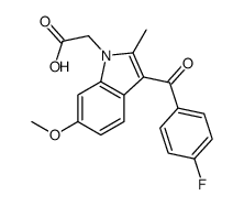 3-(p-Fluorobenzoyl)-6-methoxy-2-methyl-1H-indole-1-acetic acid structure