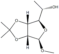 Methyl 6-deoxy-2-O,3-O-isopropylidene-α-L-talofuranoside结构式