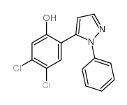5-(4,5-DICHLORO-2-HYDROXYPHENYL)-1-PHENYLPYRAZOLE结构式
