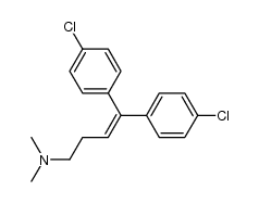 4-Dimethylamino-1,1-bis-[4-chlor-phenyl]-buten-(1)结构式