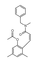 2-[(Z)-2-(benzylmethylcarbamoyl)vinyl]-3,5-dimethylphenyl acetate Structure