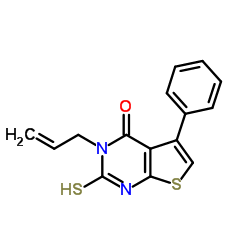 Thieno[2,3-d]pyrimidin-4(1H)-one, 2,3-dihydro-5-phenyl-3-(2-propen-1-yl)-2-thioxo-结构式