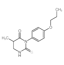 4(1H)-Pyrimidinone,tetrahydro-5-methyl-3-(4-propoxyphenyl)-2-thioxo- Structure