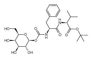 N-(β-D-Galactopyranosyloxycarbonyl)-L-phenylalanyl-L-valine tert-butyl ester Structure